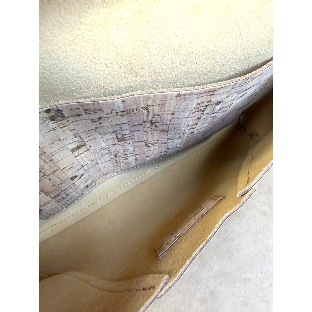 JNB/J. Crew Natural Cork Envelope Clutch Purse, Eco-Friendly & Chic - Picture 3 of 11